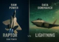 F-22 Raptor thrust vectoring vs F-35 Lightning II sensor fusion capabilities comparison