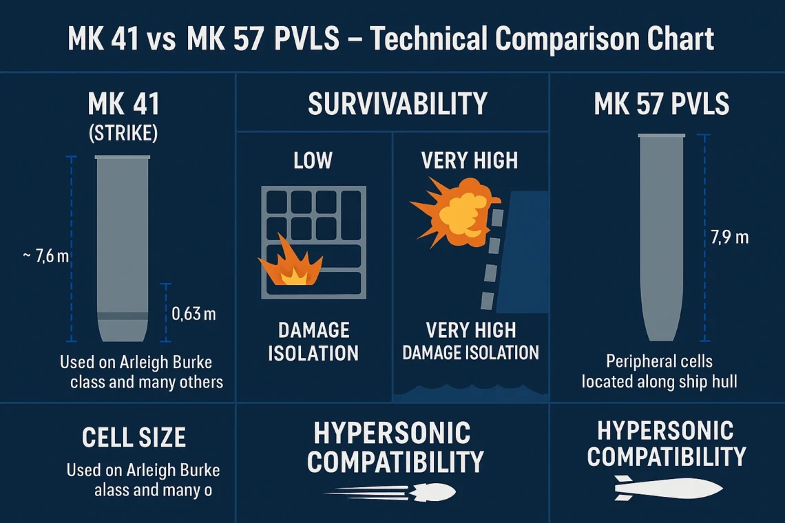 Mk 41 and Mk 57 PVLS: The Evolution of Naval VLS Systems and Hypersonic Missile Integration