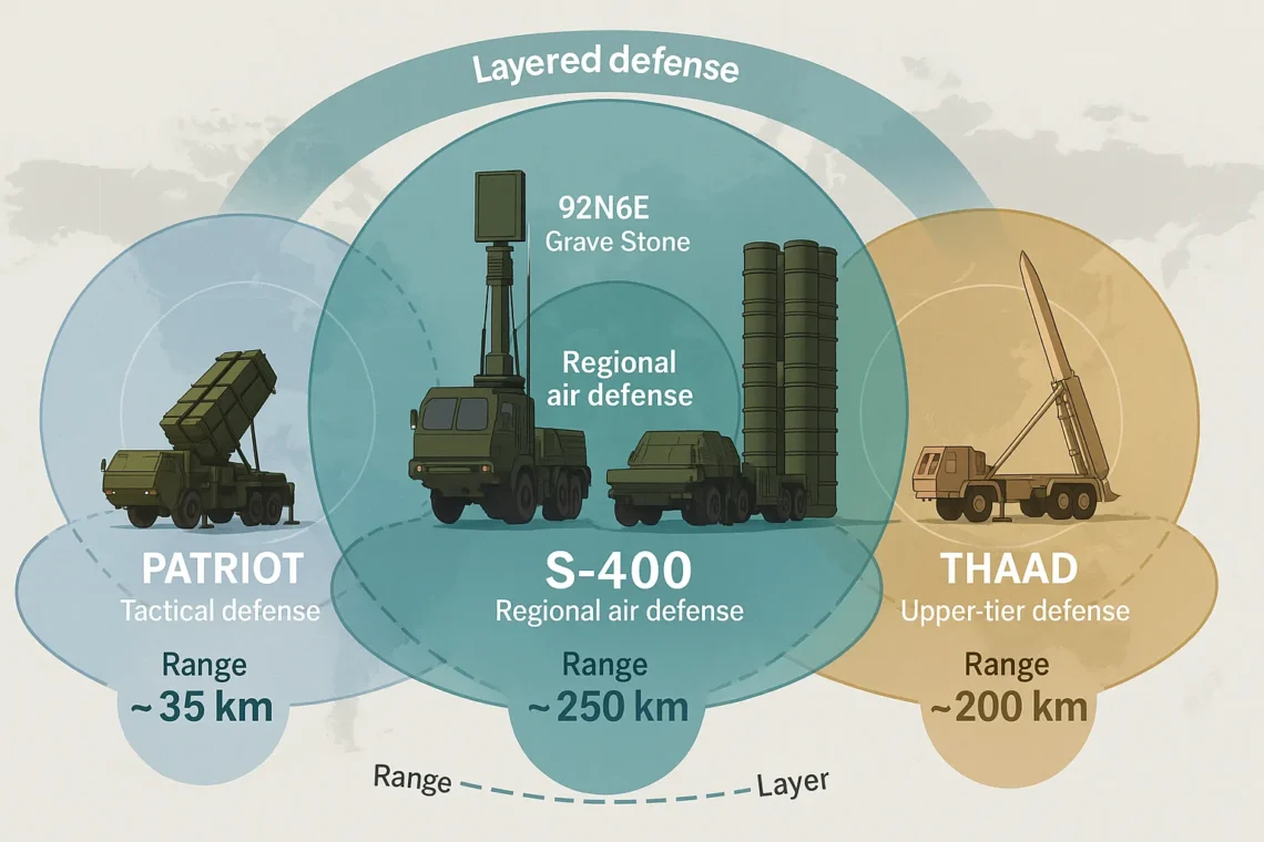 Patriot vs. S-400 vs. THAAD: A Technical Comparison of Ballistic Missile Defense Capabilities