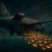 China's massive Jiutian SS-UAV deploying a swarm of smaller drones from its central mission bay