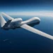 US Navy MQ-4C Triton drone flying high altitude surveillance mission over the ocean